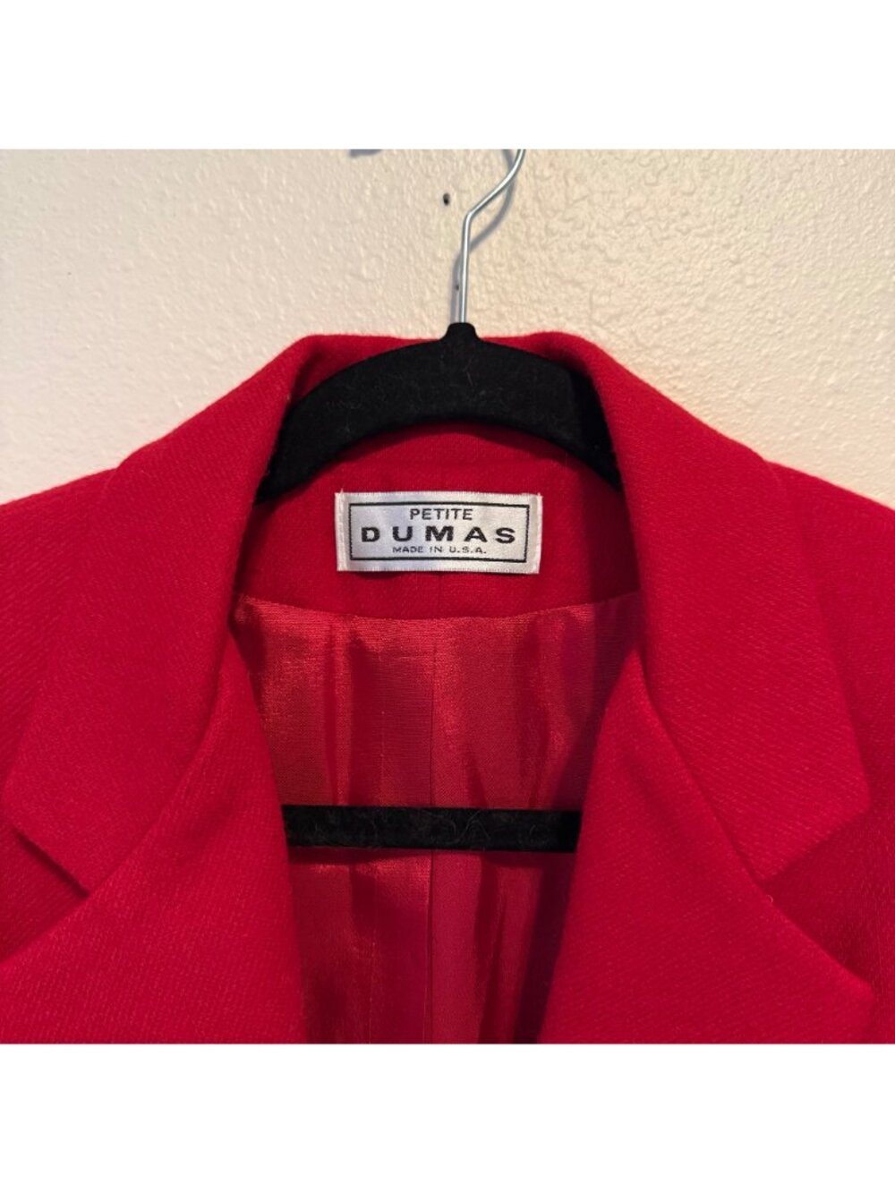 Vintage Petite Dumas Womens Red Blazer Suit Jacket Sz 4 - Picture 3 of 7